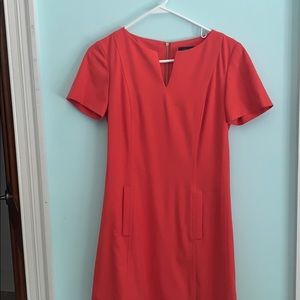 TAHARI PINK SUIT DRESS WITH FRONT POCKETS